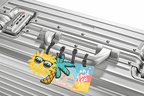 4 Pack Unique Luggage Tag Travel Suitcase Bag Summer Beach Series Identify Label with Loop (4 PCS) by OVOV