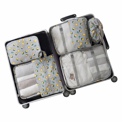 7Pcs/Set Women Men Travel Luggage Storage Bags Shoes Clothes Toiletry Cosmetic Pouch Kits Organizer
