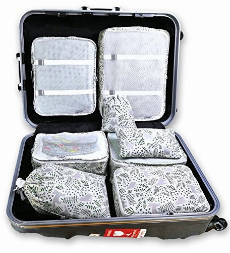 8 Set Travel organizers Packing ubes Luggage Accessories lothes Shoes Bag (Cat garden)