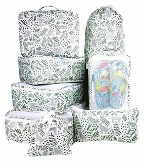 8 Set Travel organizers Packing ubes Luggage Accessories lothes Shoes Bag (Cat garden)