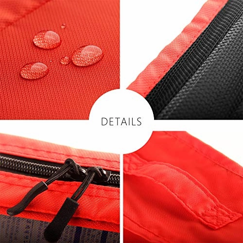 9 Set Packing Cubes, CHICMODA Travel Packing Organizers with Toiletry Bag, Red