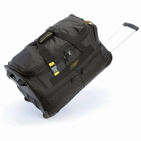 A.SAKS Rolling Trolley Duffel Bag 25-Inch Medium Check-In, Expandable with 2-Wheels and Telescoping Handle