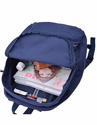ABage Women's Canvas Backpack Solid Casual Lightweight Travel School Backpacks, Wine Red
