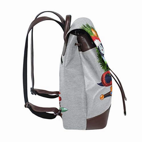 Adventure Christmas Time Wreath Marceline Cartoon Network Fashion Design Leather Backpack For Women Men College School Bookbag Weekend Travel Daypack