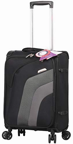 Aerolite 21 Carry On Ultra Lightweight Spinner Suitcase & Flight Bag Under Seat Shoulder Bag Set