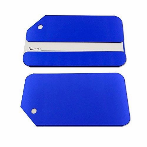 Aluminum Luggage Tag For Luggage Baggage Travel Identifier By Cpacc (Blue 5Pcs)
