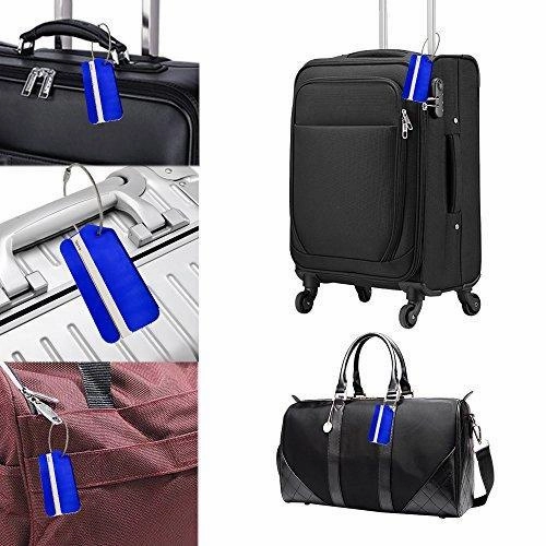 Aluminum Luggage Tag For Luggage Baggage Travel Identifier By Cpacc (Blue 5Pcs)