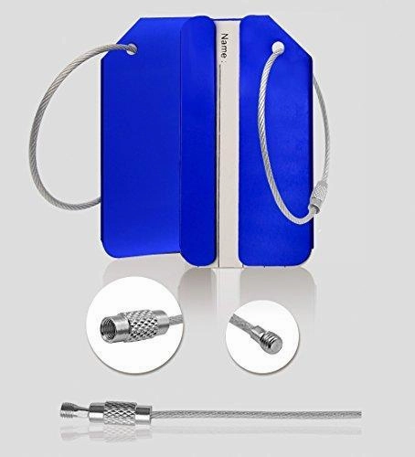 Aluminum Luggage Tag For Luggage Baggage Travel Identifier By Cpacc (Blue 5Pcs)