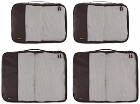 Amazonbasics 4-Piece Packing Cube Set - 2 Medium And 2 Large, Black