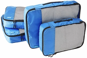 Amazonbasics 4-Piece Packing Cube Set - 2 Medium And 2 Large, Blue