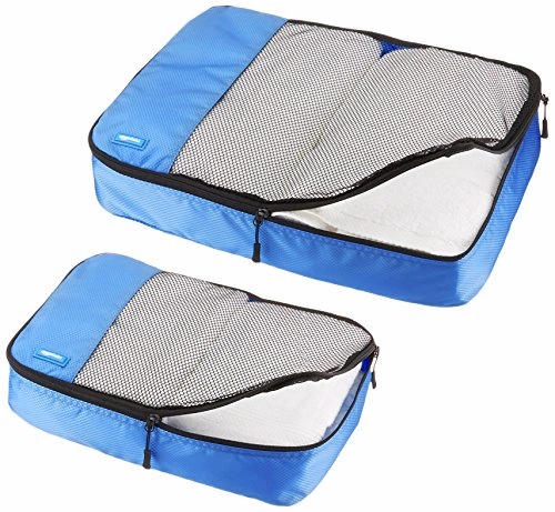 Amazonbasics 4-Piece Packing Cube Set - 2 Medium And 2 Large, Blue
