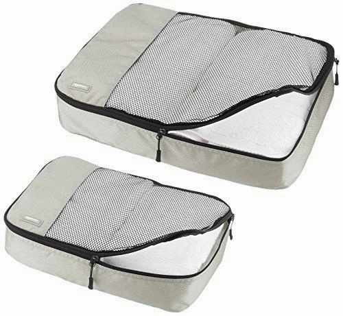 Amazonbasics 4-Piece Packing Cube Set - 2 Medium And 2 Large, Gray
