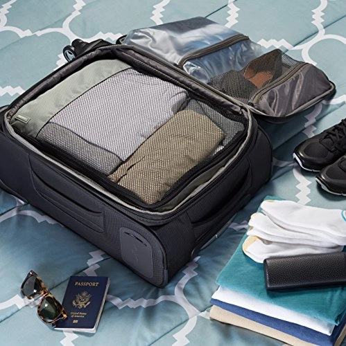 Amazonbasics 4-Piece Packing Cube Set - Large, Gray