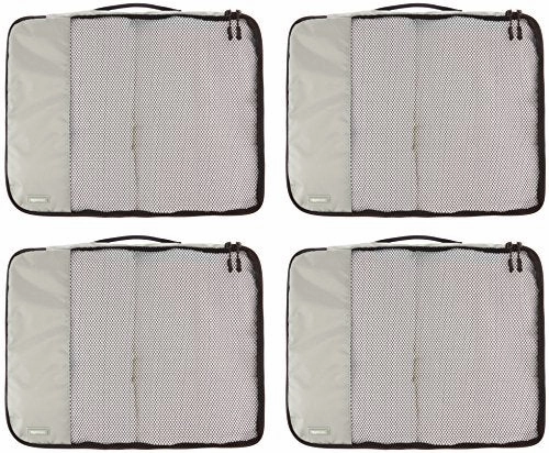 Amazonbasics 4-Piece Packing Cube Set - Large, Gray