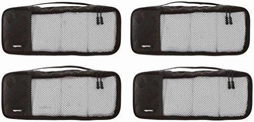 Amazonbasics 4-Piece Packing Cube Set - Slim, Black