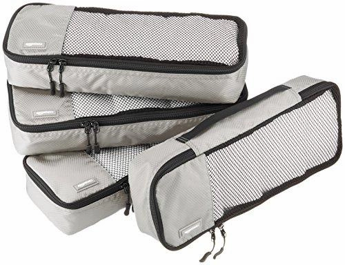 Amazonbasics 4-Piece Packing Cube Set - Slim, Gray
