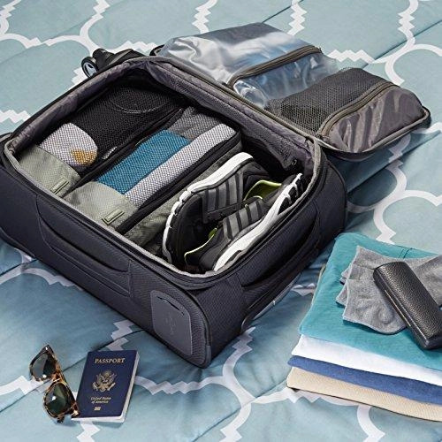 Amazonbasics 4-Piece Packing Cube Set - Slim, Gray