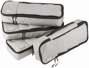 Amazonbasics 4-Piece Packing Cube Set - Slim, Gray