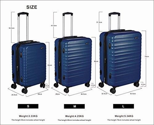 Amazonbasics Hardside Spinner Luggage - 28-Inch, Light Blue