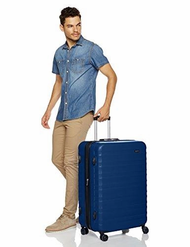 Amazonbasics Hardside Spinner Luggage - 28-Inch, Navy Blue