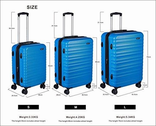 Amazonbasics Hardside Spinner Luggage - 28-Inch, Navy Blue