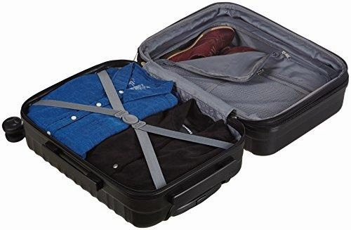 Amazonbasics Hardside Spinner Luggage - 2 Piece Set (20", 28"), Black