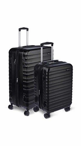 Amazonbasics Hardside Spinner Luggage - 2 Piece Set (20", 28"), Black