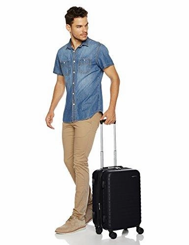 Amazonbasics Hardside Spinner Luggage - 2 Piece Set (20", 28"), Black