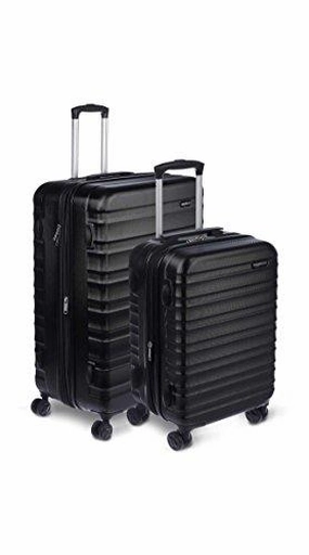 Amazonbasics Hardside Spinner Luggage - 2 Piece Set (20", 28"), Black