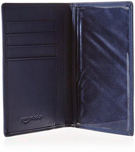 Amazonbasics Leather Rfid Blocking Passport Wallet, Navy