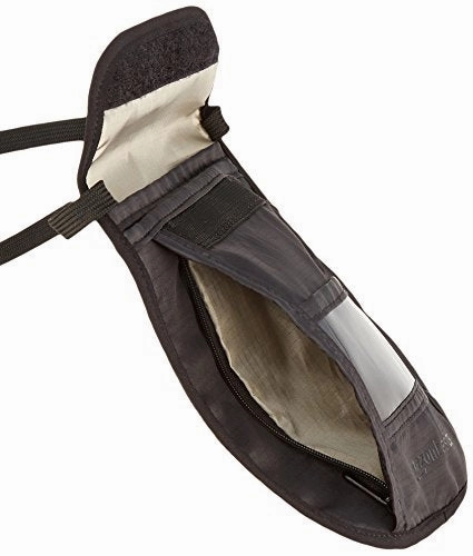 Amazonbasics Rfid Travel Neck Stash Wallet, Black