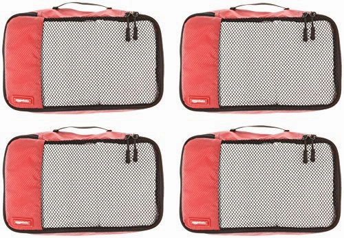 Amazonbasics Small  Packing Cubes - 4 Piece Set, Red