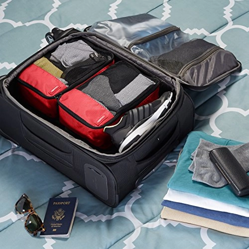 Amazonbasics Small  Packing Cubes - 4 Piece Set, Red