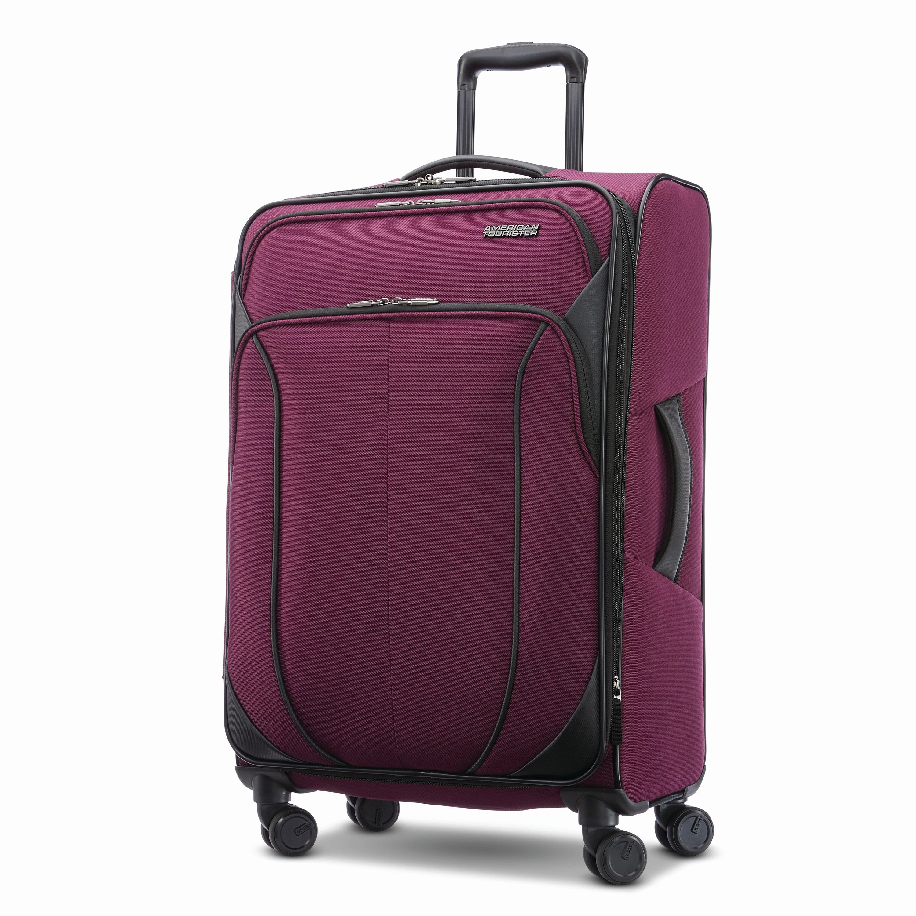 American Tourister 4 KIX 2.0 Softside Spinner Luggage, 24 Inch Checked Medium