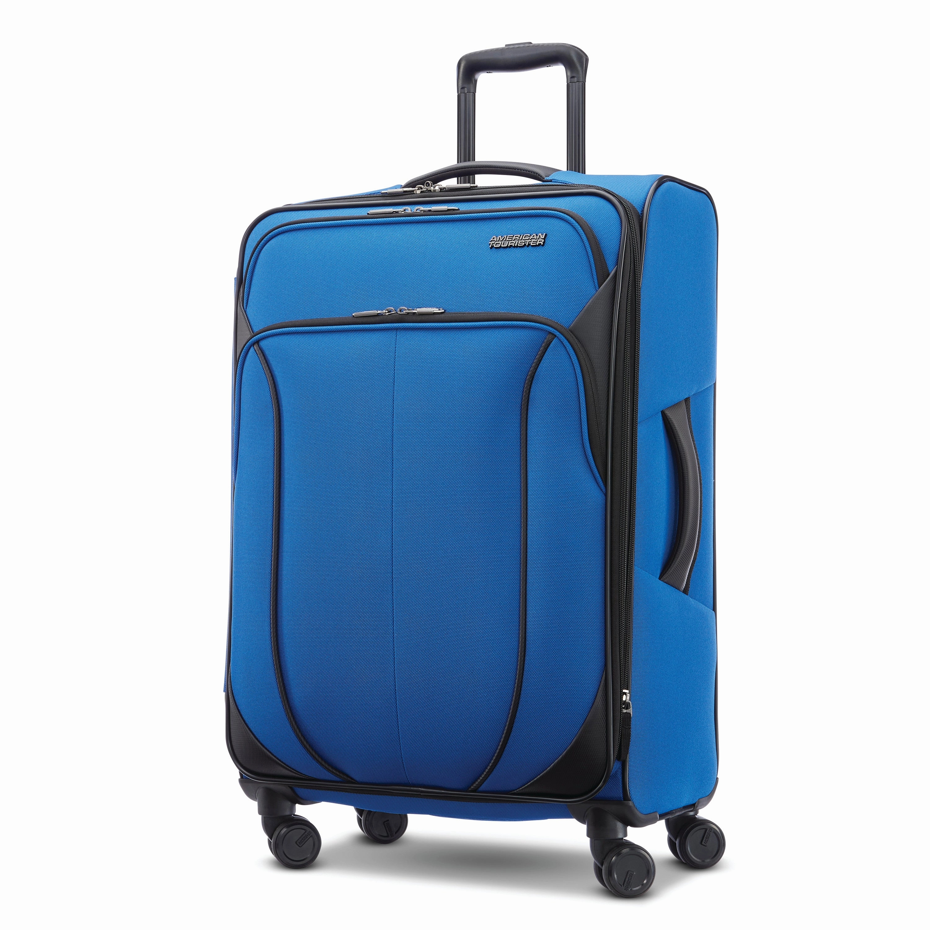 American Tourister 4 KIX 2.0 Softside Spinner Luggage, 24 Inch Checked Medium