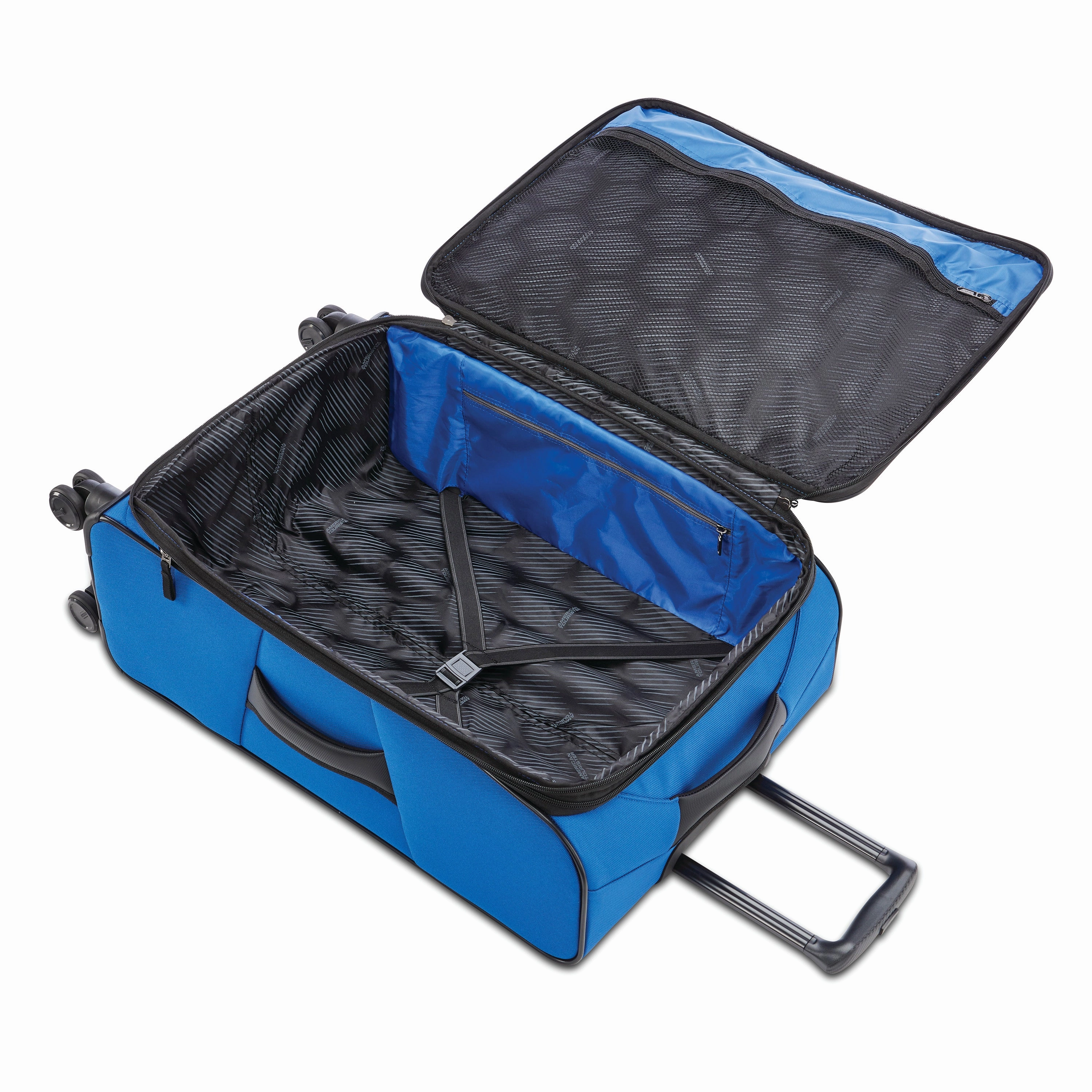 American Tourister 4 KIX 2.0 Softside Spinner Luggage, 24 Inch Checked Medium
