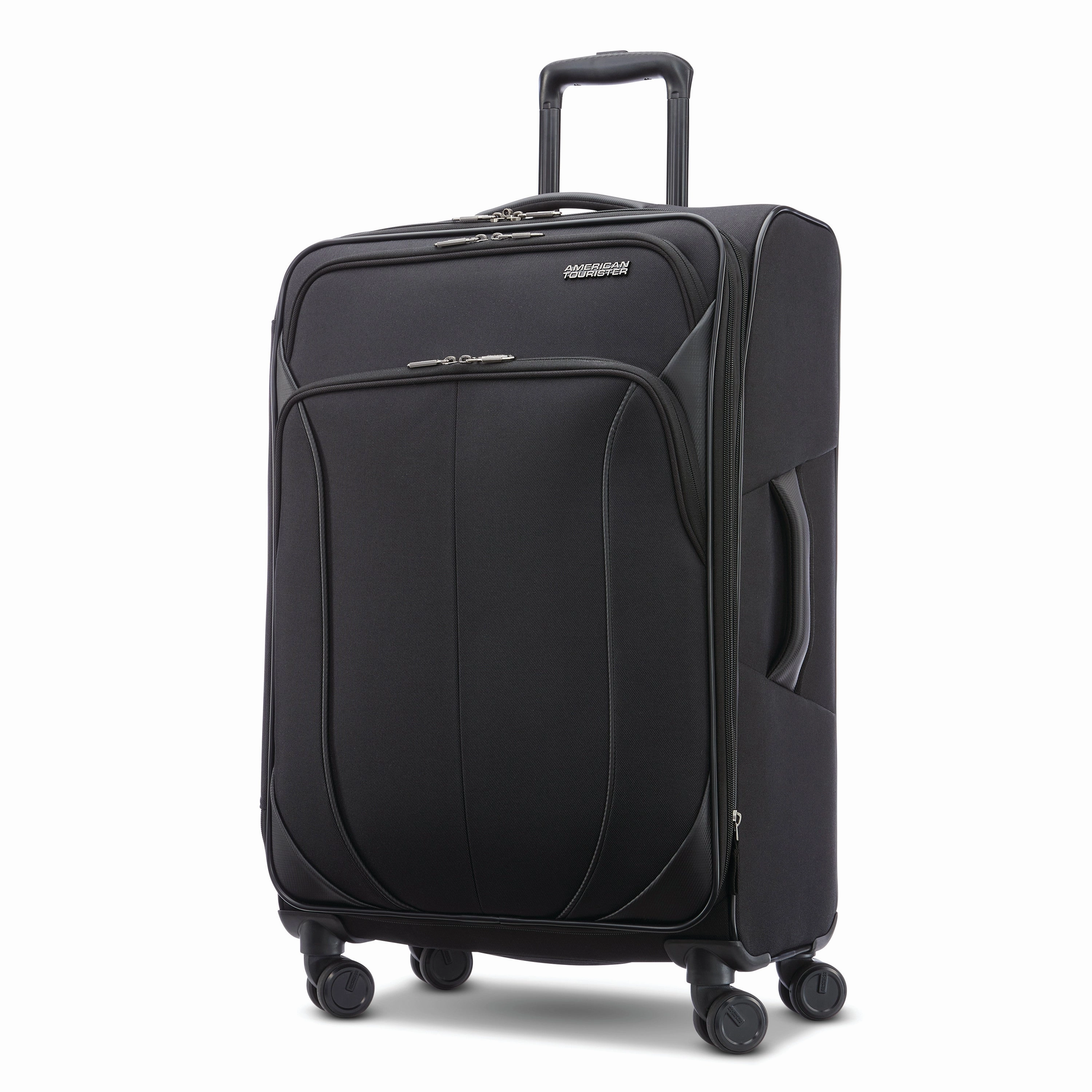 American Tourister 4 KIX 2.0 Softside Spinner Luggage, 24 Inch Checked Medium