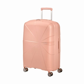 American Tourister StarVibe Spinner Medium Expandable Luggage - Metallic Peach