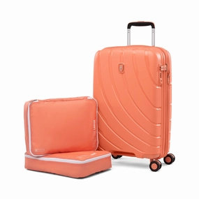 Atlantic 3 Pc Luggage Set - Carry-on Exp Hardside Spinner & 2 Large Washable Packing Cubes