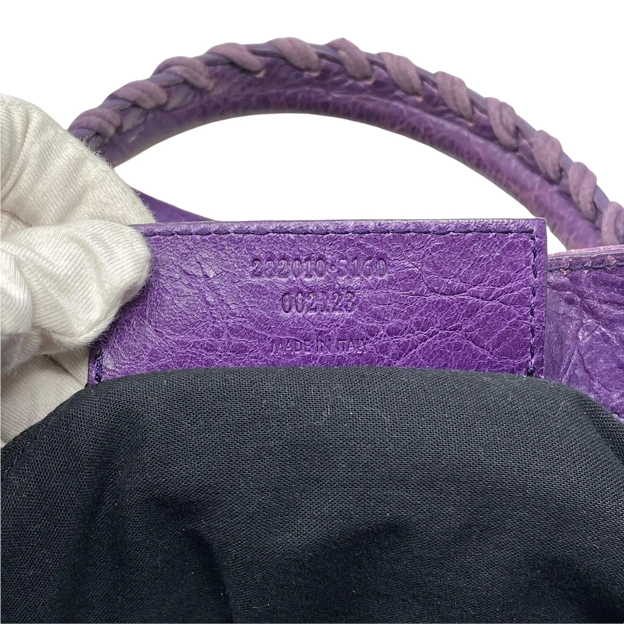 Balenciaga Purple Motorcycle Velo Bag