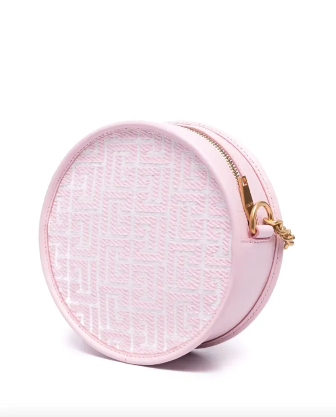 Balmain logo-plaque circular shoulder bag