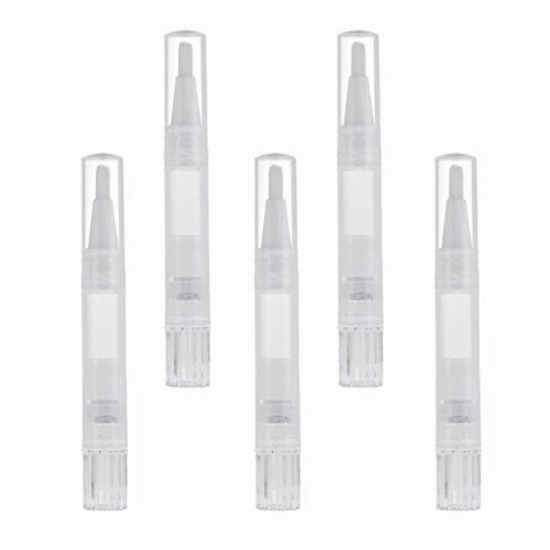 Baoblaze 5Pcs/Kit Portable Travel Eyelash Lip Gloss Tube Nail Cuticle Oil Teeth Whitening Twist Pen