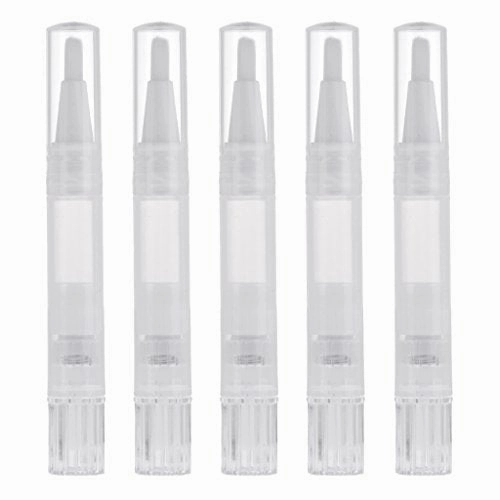 Baoblaze 5Pcs/Kit Portable Travel Eyelash Lip Gloss Tube Nail Cuticle Oil Teeth Whitening Twist Pen
