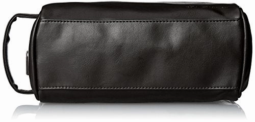 Ben Sherman Luggage Mayfair Grainy Pvc Top Zip Single Compartment Travel Kit, Black