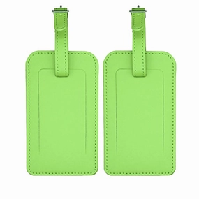 Best M Luggage Tags Pu Leather Travel Bag Tag For Baggage With Strap 2 Pieces Set
