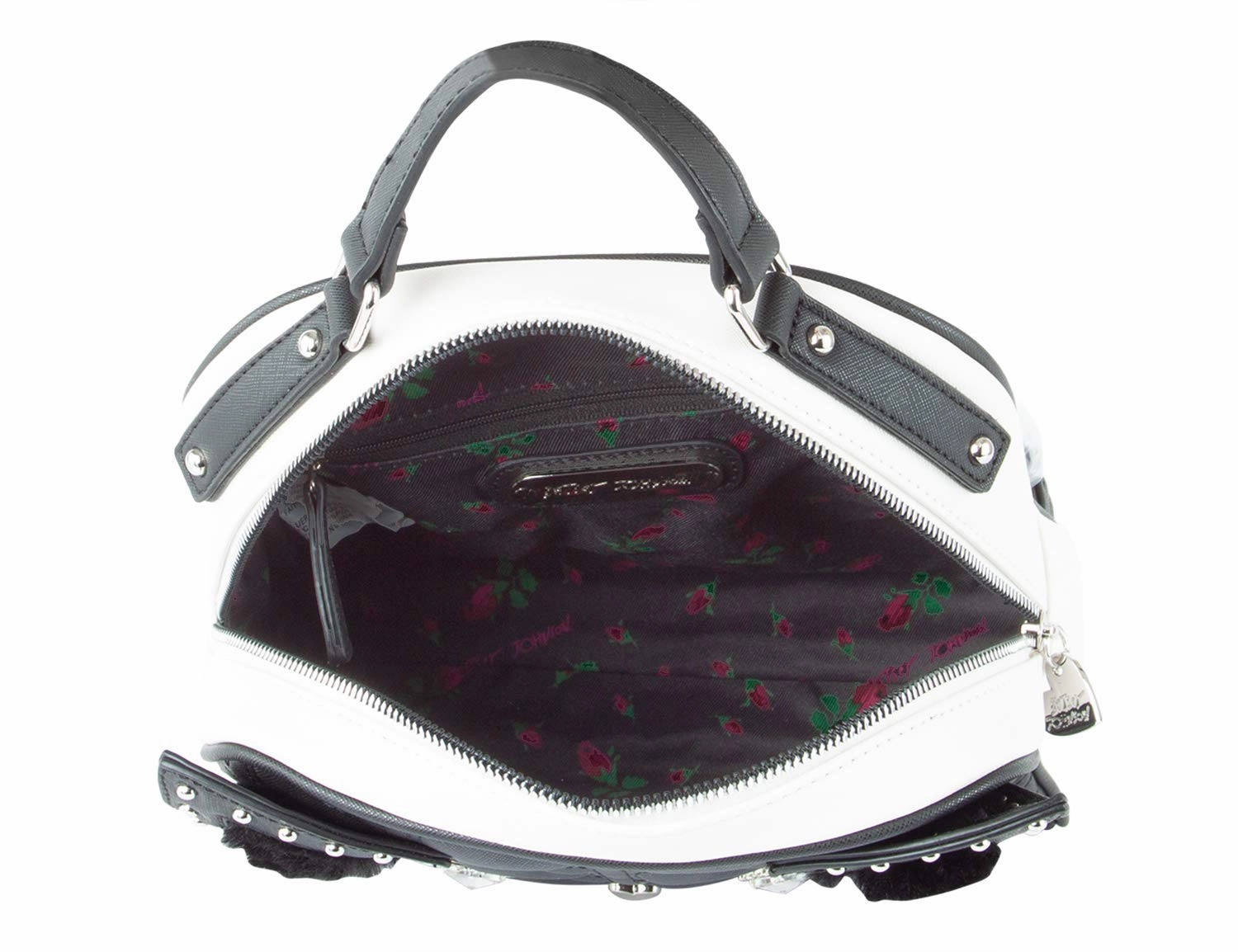 Betsey Johnson Kitch Panda Print Medium School Backpack Tote Bag - Cream