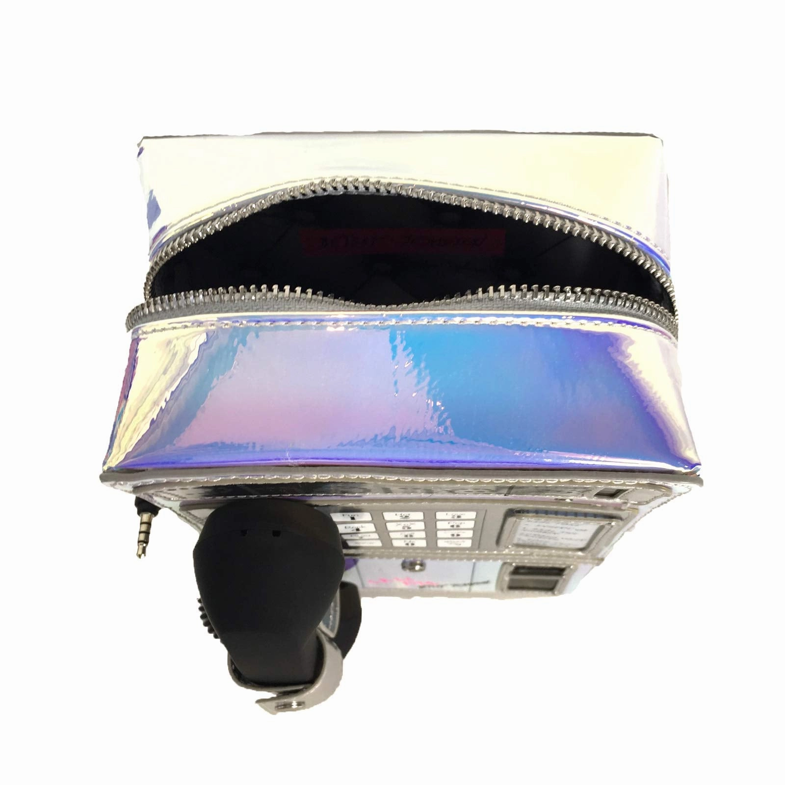 Betsey Johnson Phone Tag Kitsch Pay Phone (Works!) Crossbody, Iridescent Multi
