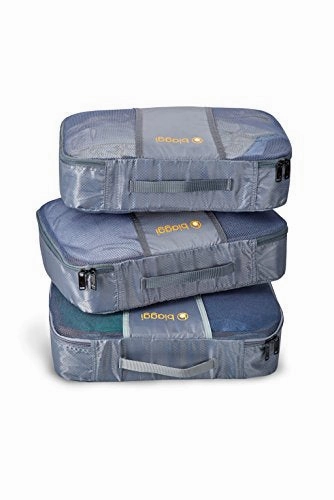 Biaggi Luggage Zipcubes - 3 Packing Cubes   Laundry/Shoe Bag, Medium