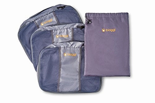 Biaggi Luggage Zipcubes - 3 Packing Cubes   Laundry/Shoe Bag, Medium