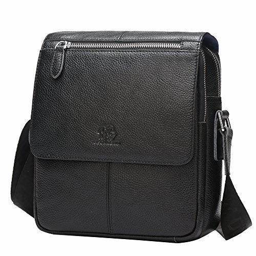 Bison Denim Vintage Genuine Leather Messenger Shoulder Bag Satchel Cross Body Handbag Retro